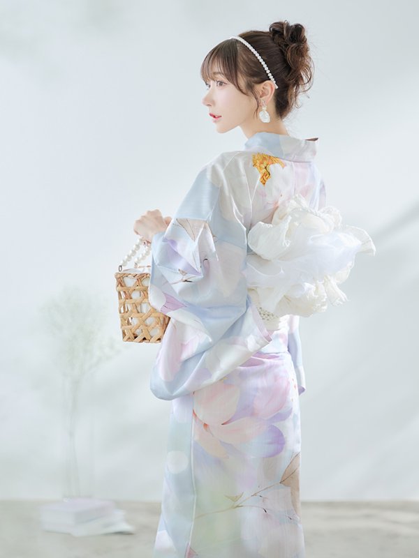 画像9: 【即日発送！】アイシーフラワー牡丹浴衣【浴衣３点セット 浴衣/帯/下駄】[YMT] (9)