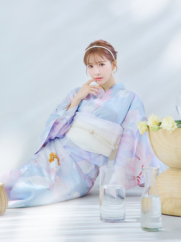 画像10: 【即日発送】シャーベットフラワー牡丹浴衣【浴衣３点セット 浴衣/帯/下駄】[YMT] (10)