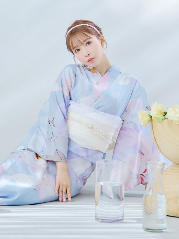 画像11: 【即日発送】シャーベットフラワー牡丹浴衣【浴衣３点セット 浴衣/帯/下駄】[YMT] (11)