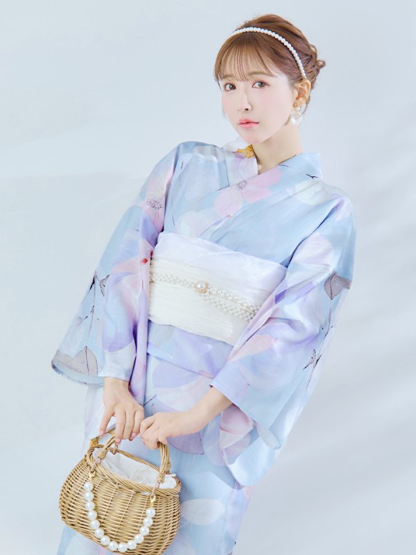 画像2: 【即日発送】シャーベットフラワー牡丹浴衣【浴衣３点セット 浴衣/帯/下駄】[YMT] (2)