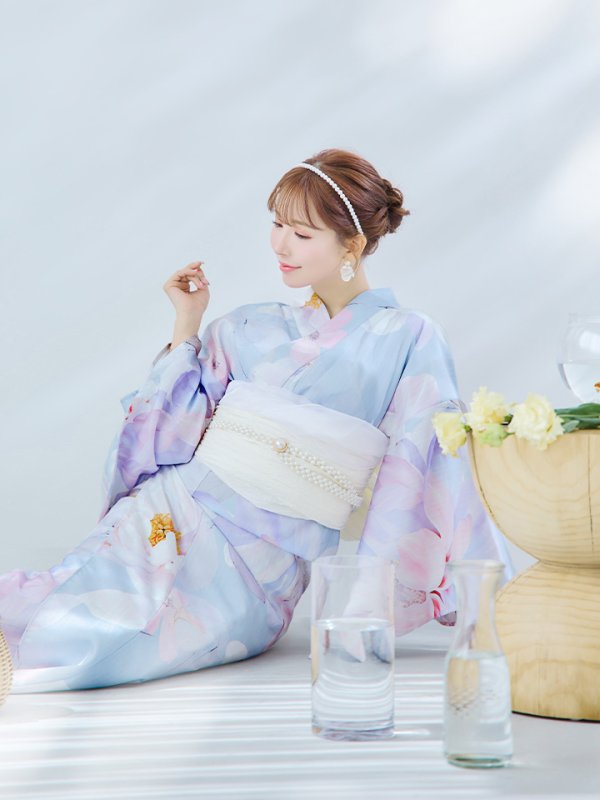 画像3: 【即日発送】シャーベットフラワー牡丹浴衣【浴衣３点セット 浴衣/帯/下駄】[YMT] (3)