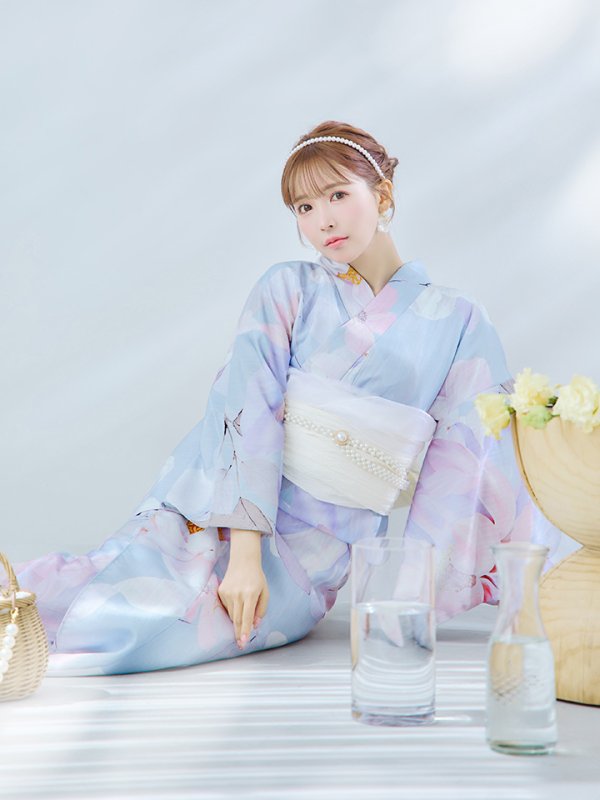 画像8: 【即日発送】シャーベットフラワー牡丹浴衣【浴衣３点セット 浴衣/帯/下駄】[YMT] (8)