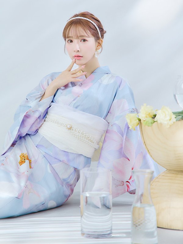 画像9: 【即日発送】シャーベットフラワー牡丹浴衣【浴衣３点セット 浴衣/帯/下駄】[YMT] (9)