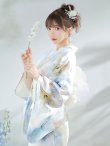 画像11: アイシーフラワー牡丹浴衣 OBI-siwa-200-kj-13-OW / HIMO-900-yn-5-IV / HEKO-800-sb-5-WH / YA-72-kn-W / YA-1081-kj-BL / GETA-01-kj-2-BL / [YMT] (11)