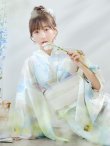 画像14: アイシーフラワー牡丹浴衣 OBI-siwa-200-kj-13-OW / HIMO-900-yn-5-IV / HEKO-800-sb-5-WH / YA-72-kn-W / YA-1081-kj-BL / GETA-01-kj-2-BL / [YMT] (14)