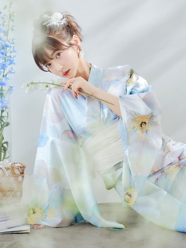 画像15: 【即日発送】アイシーフラワー牡丹浴衣【浴衣３点セット 浴衣/帯/下駄】[YMT] (15)