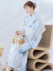画像10: アイシーフラワー牡丹浴衣 OBI-siwa-200-kj-13-OW / HIMO-900-yn-5-IV / HEKO-800-sb-5-WH / YA-72-kn-Y / YA-1081-kj-BL / GETA-01-kj-2-BL / [YMT] (10)