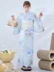 画像4: アイシーフラワー牡丹浴衣 OBI-siwa-200-kj-13-OW / HIMO-900-yn-5-IV / HEKO-800-sb-5-WH / YA-72-kn-Y / YA-1081-kj-BL / GETA-01-kj-2-BL / [YMT] (4)