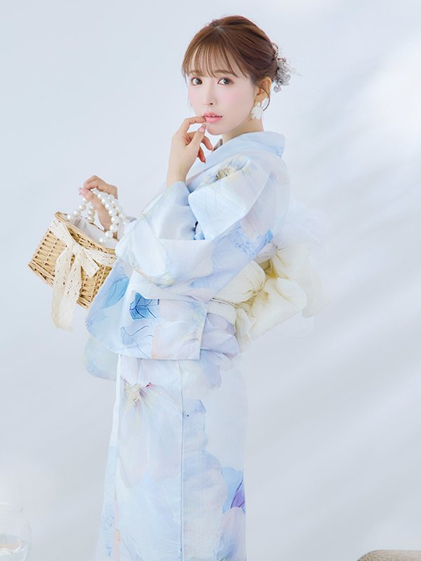 画像5: 【即日発送】アイシーフラワー牡丹浴衣【浴衣３点セット 浴衣/帯/下駄】[YMT] (5)