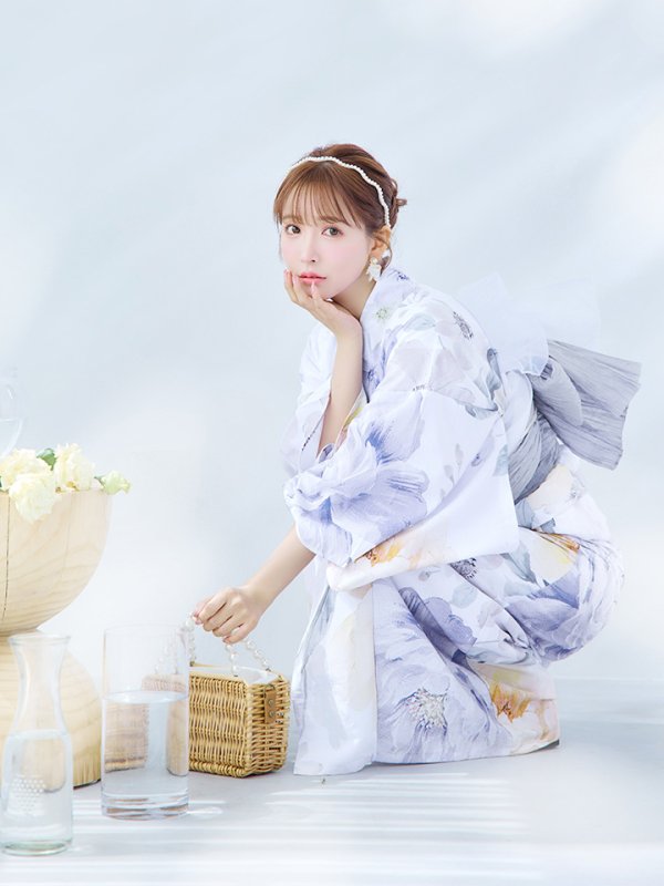 画像10: 【即日発送】シャーベットフラワー牡丹浴衣【浴衣３点セット 浴衣/帯/下駄】[YMT] (10)