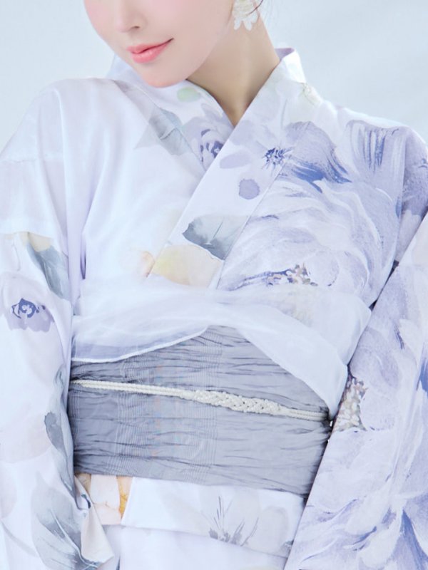 画像14: 【即日発送】シャーベットフラワー牡丹浴衣【浴衣３点セット 浴衣/帯/下駄】[YMT] (14)