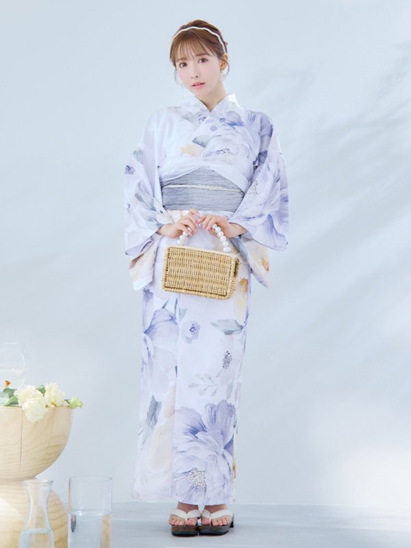 画像4: 【即日発送】シャーベットフラワー牡丹浴衣【浴衣３点セット 浴衣/帯/下駄】[YMT] (4)