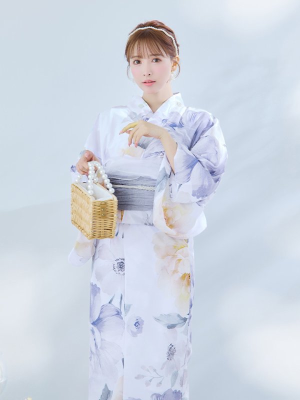 画像6: 【即日発送】シャーベットフラワー牡丹浴衣【浴衣３点セット 浴衣/帯/下駄】[YMT] (6)