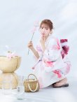 画像3: 【即日発送】ニュアンスピンク金魚浴衣 OBI-g-500-kj-1-R / HIMO-900-yn-5-IV / HEKO-800-sb-5-WH / YA-593-kj-CL / GETA-01-kj-7-P/ [YMT] (3)