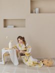画像14: 【即日発送！】グレージュ×イエローフラワー浴衣 OBI-hira-100-ok-2-BRxBE / HIMO-900-yn-7-MOC / HEKO-800-sb-3-BR / YA-597-kj-BR / GETA-01-kj-6-MUS/  [YMT] (14)