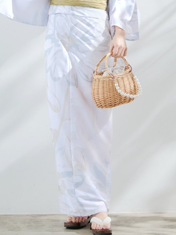 画像21: 【即日発送】ニュアンスフラワーベージュ浴衣【浴衣３点セット 浴衣/帯/下駄】[YMT] (21)