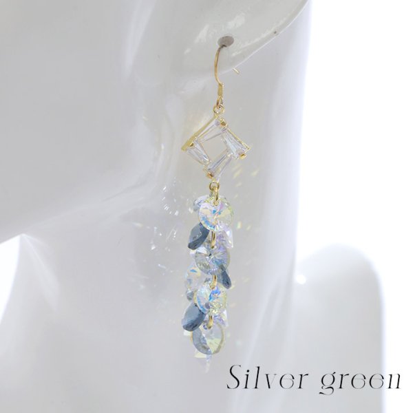 画像3: 【アクセサリー：ピアス】【ERUKEI】オーロラxカラーストーンピアス[OF02] (3)