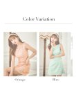 画像16: XSサイズあり【PURESS/ピュアレス】ツイード/ サイドカットベルト/ フラワービジュー/ フレア/ ミニドレス/ キャバドレス[OF5] (16)