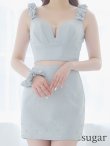 画像17: XSサイズあり【PURESS/ピュアレス】デザインショルダー/ バストタック/ チェーン/ ビジュー/ セパレート/ タイト/ マイクロミニ/ ミニドレス/ キャバドレス[OF5] (17)
