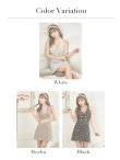 画像24: XSサイズあり【PURESS/ピュアレス】ラップデザイン/ ボタン/ ツイード/ ノースリーブ/ チェック/ タイト/ ミニドレス/ キャバドレス[OF5] (24)