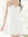 画像17: XSサイズあり【PURESS/ピュアレス】 ショルダーチェーン/ スカーフ/ フレア/ シンプル/ ワンカラー/ ミニドレス/ キャバドレス[OF5] (17)