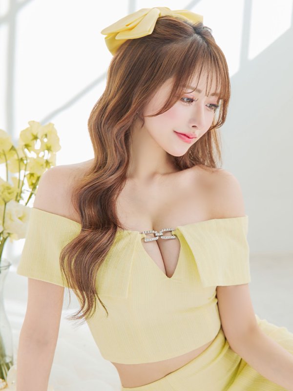 画像14: XSサイズあり【PURESS/ピュアレス】バストビジューチャーム/ オフショルダー/ ベルト/ セパレート/ タイト/ マイクロミニ/ ミニドレス/ キャバドレス[OF5] (14)