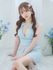 画像5: XSサイズあり【PURESS/ピュアレス】フラワービジュー/ チョーカーデザイン/ ツイード/ セパレード/ フレア/ マイクロミニ/ ミニドレス/ キャバドレス[OF5] (5)