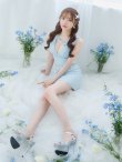画像6: XSサイズあり【PURESS/ピュアレス】フラワービジュー/ チョーカーデザイン/ ツイード/ セパレード/ フレア/ マイクロミニ/ ミニドレス/ キャバドレス[OF5] (6)