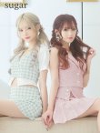 画像1: sugar限定コラボ商品☆XSサイズあり【PURESS/ピュアレス】カラー/ チェック/ ボタン/ ノースリーブ/ セパレート/ プリーツ/ フレア/ ミニドレス/ キャバドレス【複数品番】[OF5] (1)