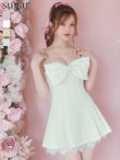 画像14: XSサイズあり【PURESS/ピュアレス】ビックリボンデザイン/ ショルダーパール/ マイクロフレアミニ/ ミニドレス/ キャバドレス[OF5] (14)
