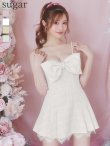 画像20: XSサイズあり【PURESS/ピュアレス】ビックリボンデザイン/ ショルダーパール/ マイクロフレアミニ/ ミニドレス/ キャバドレス[OF5] (20)