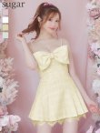 画像17: XSサイズあり【PURESS/ピュアレス】ビックリボンデザイン/ ショルダーパール/ マイクロフレアミニ/ ミニドレス/ キャバドレス[OF5] (17)