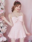 画像6: XSサイズあり【PURESS/ピュアレス】ビックリボンデザイン/ ショルダーパール/ マイクロフレアミニ/ ミニドレス/ キャバドレス[OF5] (6)