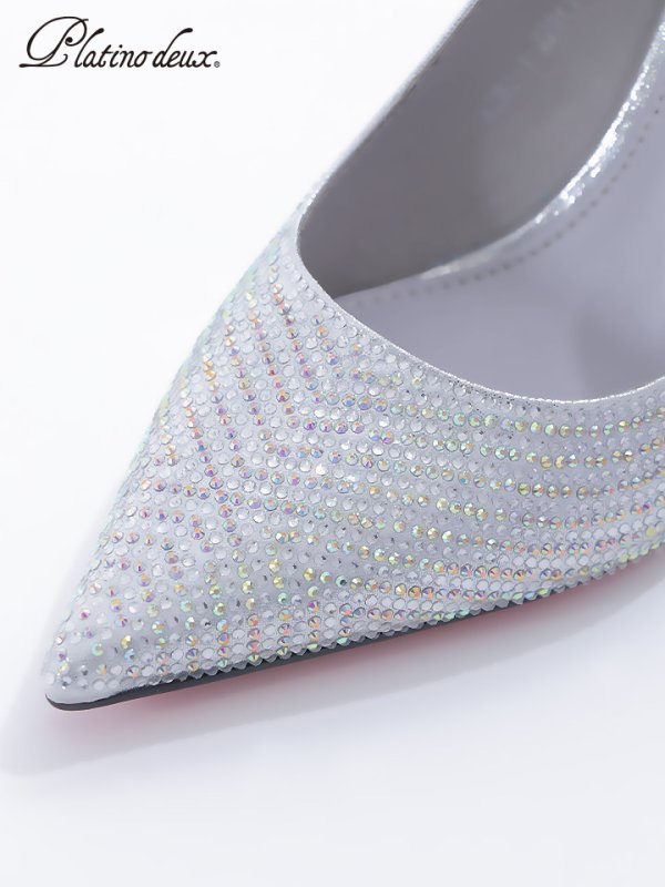 画像15: 【SALE】【COMEX】 2color/ 9cmヒール/ ラメ/ ラインストーン/ 極細ピンヒール/ ポインテッドトゥ/ ハイヒール/ パンプス[OF02] (15)