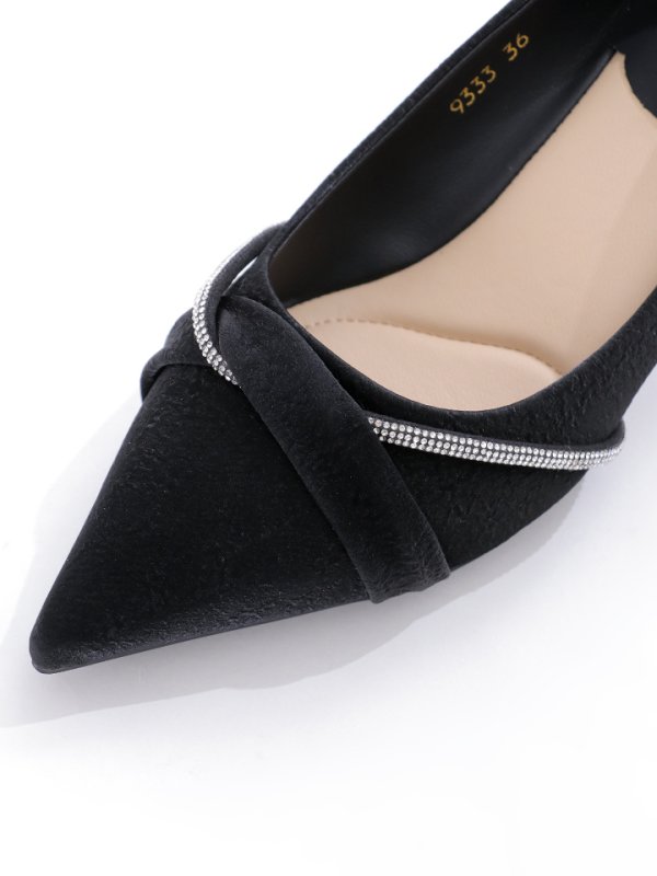 画像9: 【COMEX】 2color/ 5.5cmヒール/ クロスデザイン/ ラインストーン/ ピンヒール/ ポインテッドトゥ/ パンプス[OF02] (9)