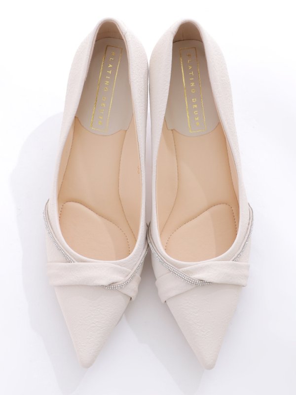 画像12: 【COMEX】 2color/ 5.5cmヒール/ クロスデザイン/ ラインストーン/ ピンヒール/ ポインテッドトゥ/ パンプス[OF02] (12)