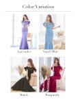 画像40: L・XL・XXLサイズあり【Donia Quinn / ドニアクイーン】 マーメイド/ オフショル/ フリル/ パール/ バックスピンドル/ ロングドレス/ キャバドレス[OF05] (40)
