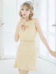 画像14: XSサイズあり【Donia Quinn / ドニアクイーン】 総レース/ バストカット/ ノースリーブ/ ボタンデザイン/ タイト/ ミニドレス/ キャバドレス[OF05] (14)