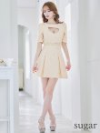 画像18: XS-Lサイズあり【Donia Quinn / ドニアクイーン】 総レース/ バストカット/ 袖あり/ パフスリーブ/ ボタンデザイン/ ボックスプリーツ/ ミニドレス/ キャバドレス[OF05] (18)