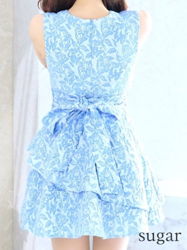 画像30: XS-Lサイズあり【Donia Quinn / ドニアクイーン】 レース/ ノースリーブ/ リボン/ フリル/ Aライン/ ワンピース/ ミニドレス/ キャバドレス[OF05] (30)