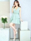 画像27: XS-Lサイズあり【Donia Quinn / ドニアクイーン】 レース/ ノースリーブ/ リボン/ フリル/ Aライン/ ワンピース/ ミニドレス/ キャバドレス[OF05] (27)