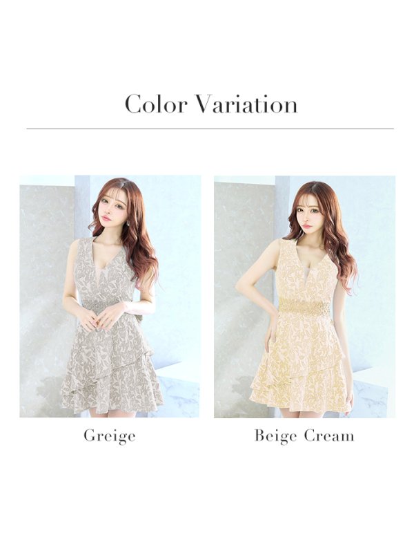 画像40: XS-Lサイズあり【Donia Quinn / ドニアクイーン】 レース/ ノースリーブ/ リボン/ フリル/ Aライン/ ワンピース/ ミニドレス/ キャバドレス[OF05] (40)