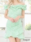 画像35: XS-Lサイズあり【Donia Quinn / ドニアクイーン】 フリル/ タック/ オフショルダー/ タイト/ ミニドレス/ キャバドレス[OF05] (35)