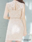 画像21: XS-Lサイズあり【Donia Quinn / ドニアクイーン】 レース/ ノースリーブ/ ハイネック/ タック/ タイト/ ミニドレス/ キャバドレス[OF05] (21)