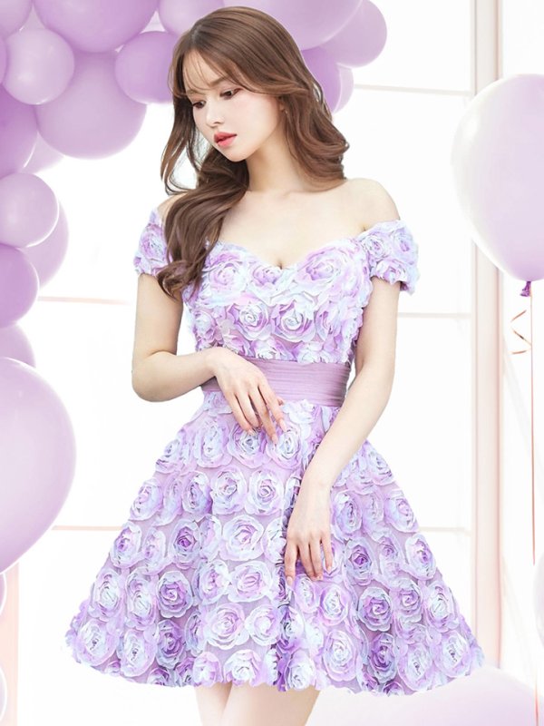 ラベンダーブルー モデル:ゆめ 身長:160cm 着用サイズ:8号(Sサイズ)