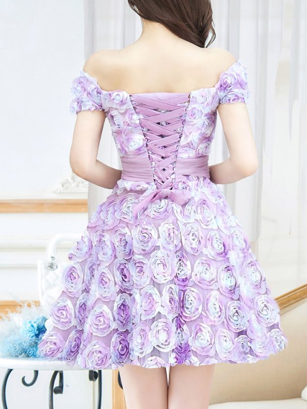 ラベンダーブルー モデル:ゆめ 身長:160cm 着用サイズ:8号(Sサイズ)