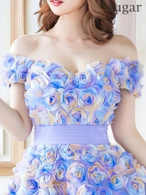 ブルーパープル モデル:ゆめ 身長:160cm 着用サイズ:8号(Sサイズ)