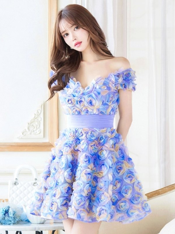 ブルーパープル モデル:ゆめ 身長:160cm 着用サイズ:8号(Sサイズ)