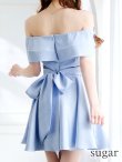 パウダーブルー モデル：ゆめ　身長：160cm　着用サイズ：8号(Sサイズ)