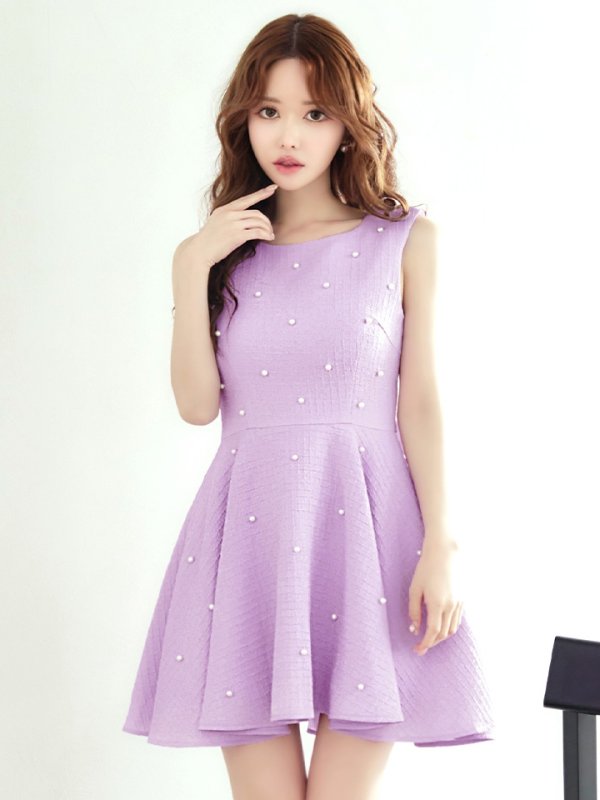 ラベンダー モデル:ゆめ 身長:160cm:8号(Sサイズ)